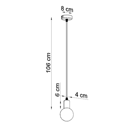 Sollux Lighting Lampa wisząca EDISON czarna SL.0152