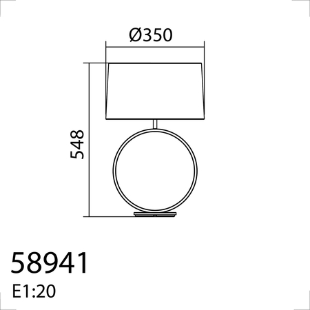 Lampa stołowa OVAL złoty antyczny 1xE27 z kremowym abażurem