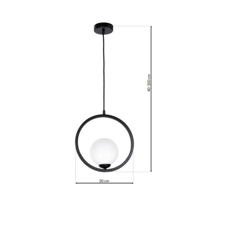 Milagro Lampa wisząca BOSTON 1xE14 MLP5593 CZARNY
