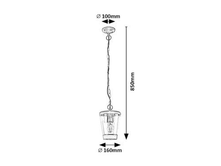 Lampa zewnętrzna Rabalux Savano 7268 antracyt