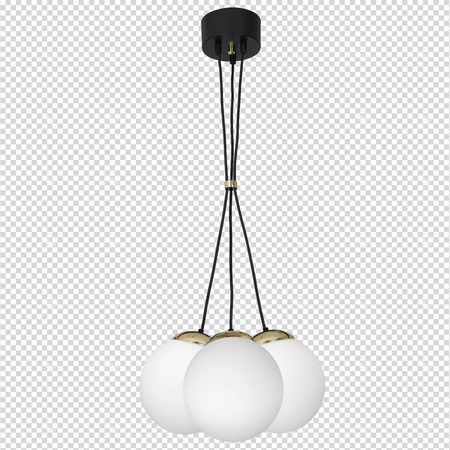 Milagro Lampa wisząca SPARTA BLACK / GOLD 3xE14 MLP6499 CZARNY / ZŁOTY