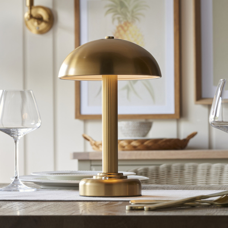 Lampa stołowa Endon Lighting Bridport Rechargeable 110455 mosiądz