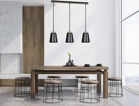 Lampa wisząca BOLERO 3 BLACK Emibig 442/3 czarny