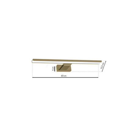 Milagro Kinkiet SHINE BRASS 60cm 13,8W LED ML7042 Mosiądz
