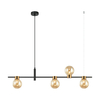 Lampa wisząca Italux PND-5225-4-BK-AMB Czarny, bursztynowy
