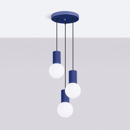 Sollux Lighting Lampa wisząca HALO 3P ultramaryna SL.1740