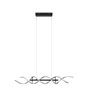 Lampa wisząca Trio 341810205 czarny/srebrny