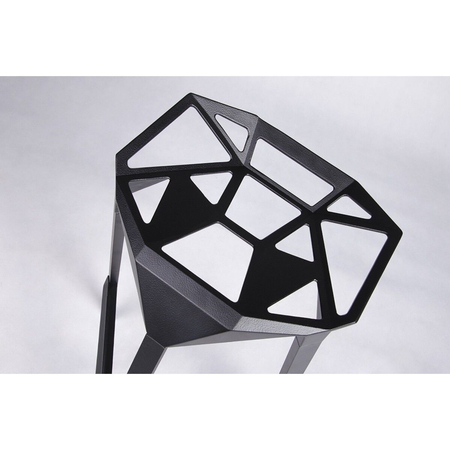 Krzesło barowe SPLIT PREMIUM czarne - aluminium