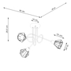 Sollux Lighting Żyrandol ARTEMIS 3S czarny SL.1109