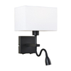 Kinkiet Italux Norte WL-1122-2-BL-BM-RC-WH Czarny mat
