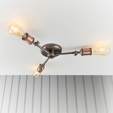 Lampa sufitowa Endon Lighting Hal 76124 miedziany
