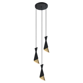 Lampa wisząca Italux PND-85949-3 BK+GD Malia