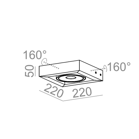 Kinkiet AQForm Cadra 111 x 1 Qrled 230 V Wall Biały Struktura