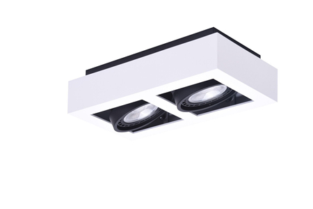 Plafon NIKEA 2 ES111 WH/BK Azzardo AZ4439 biały/czarny
