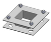 ADAPTER 1259 FOR LAMPPOST SQUARE BASE 4xM14 SCREWS 180/180 ACCESSORY