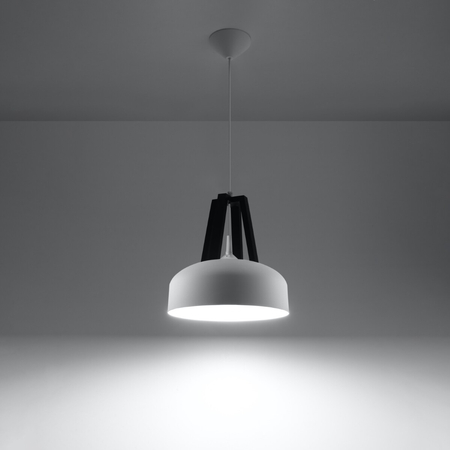 Sollux Lighting Lampa wisząca CASCO biała/czarna SL.0387