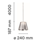 Lampa wisząca Flos F6256000 Ktribe 1 Srebrna