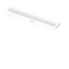 Lampa szynowa Nowodvorski UT-LVM LINE LED 11334 Czarny