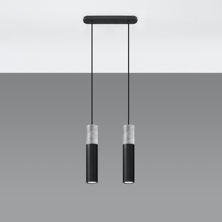 Sollux Lighting Lampa wisząca BORGIO 2 czarny SL.0651