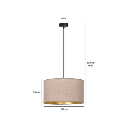 Lampa wisząca HILDE 1 BL ROSE Emibig 1053/1 różowy