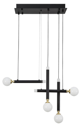 Lampa wisząca Luces Exclusivas UNION LE41811 czarny/mosiądz