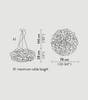 Lampa wisząca Slamp CLISL00MNM01R00000EU Clizia Large Mama Non Mama Red Wire