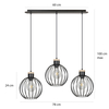 Lampa wisząca BARBADO 3 BLACK Emibig 754/3 czarny
