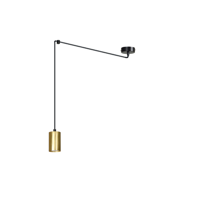 Lampa wisząca TRAKER 1 BL/GOLD Emibig 526/1 czarny/złoty