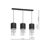 Milagro Lampa wisząca ALMERIA BLACK/CHROME 3xE27 MLP64300 Czerń / Chrom