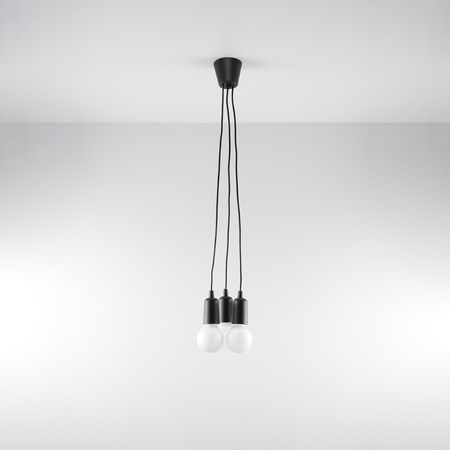 Sollux Lighting Lampa wisząca DIEGO 3 czarna SL.0573