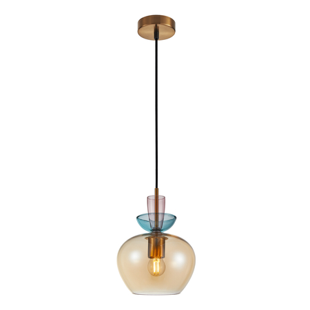 Lampa wisząca Italux Fanda PND-31882-1-GD-AMB Złoty