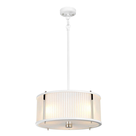 Lampa wisząca Elstead Lighting Corona biały/szary DL-CORONA-3P-WPN