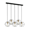 Lampa wisząca Italux Aina PND-74889-5-BK Czarny