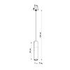 Sollux Lighting Lampa wisząca PASTELO 1 beton SL.1271