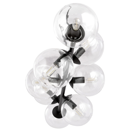 Lampa wisząca ROSSI 8 BL TRANSPARENT Emibig 874/8 czarny