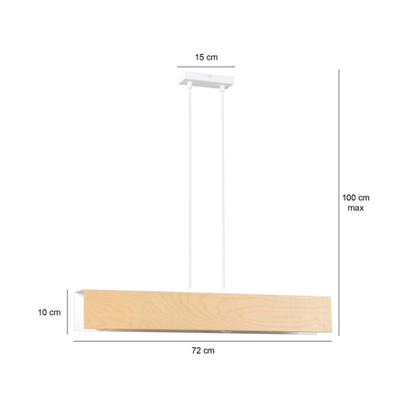 Lampa wisząca CARLO 3 WHITE Emibig 611/3 biały