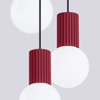 Sollux Lighting Lampa wisząca HALO 3P burgund SL.1750