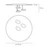 Plafon Artemide 1474W10A Droplet LED