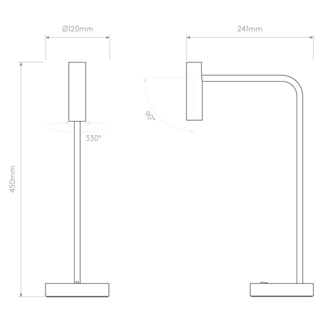 Lampa stołowa Astro Enna Desk LED 1058057 Matowy Nikiel