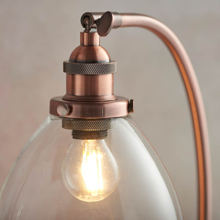 Lampa stołowa Endon Lighting Hansen 77861 miedziany
