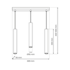 Milagro Lampa wisząca HUDSON BLACK 3xGU10 MLP8792 CZARNY