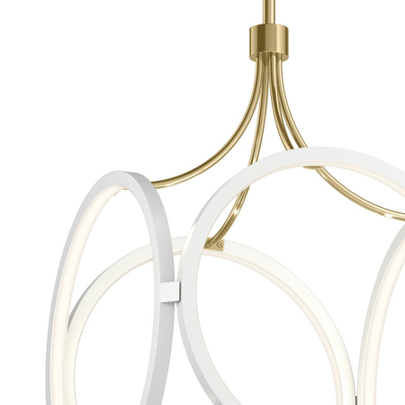 Lampa wisząca LED Ciri - Biała / Szampańskie złoto Quintiesse QN-CIRI-P-WH