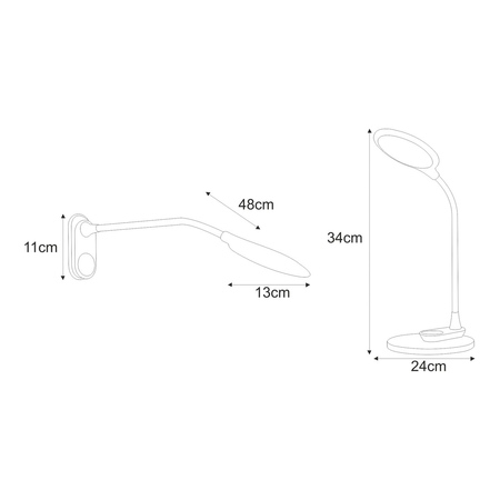 Lampa biurkowa Kaja GAJA K-BL1153 BIAŁY biały