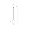 Lampa wisząca Maxlight COMETSHINE P0472 czarny/złoty