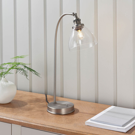 Lampa stołowa Endon Lighting Hansen 91740 srebrny