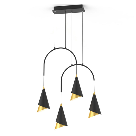 Lampa wisząca Italux Raalto  PND-433128-3 Czarny, złoty