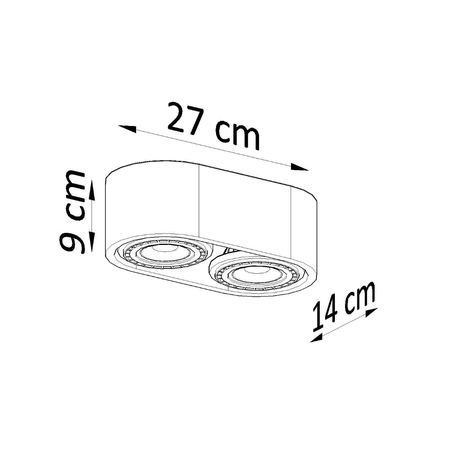 Sollux Lighting Plafon BASIC 2 beton SL.0882