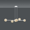 Lampa wisząca ROSSI 6 WH MIODOWY Emibig 879/6 biały/beżowy