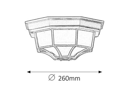 Lampa zewnętrzna Rabalux Milano 8346 czarny