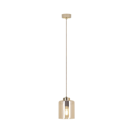 Lampa wisząca Kaja VANES K-5810 bursztynowy, beż, złoty